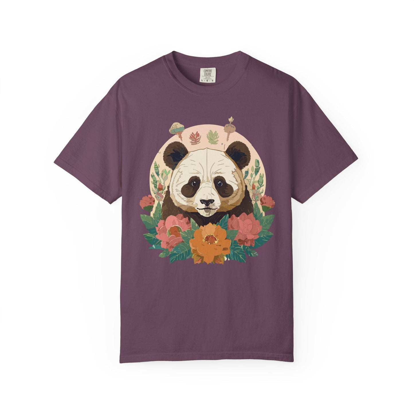 Panda Portrait Graphic T-Shirt Unisex Cotton Floral Animal Art Tee p2