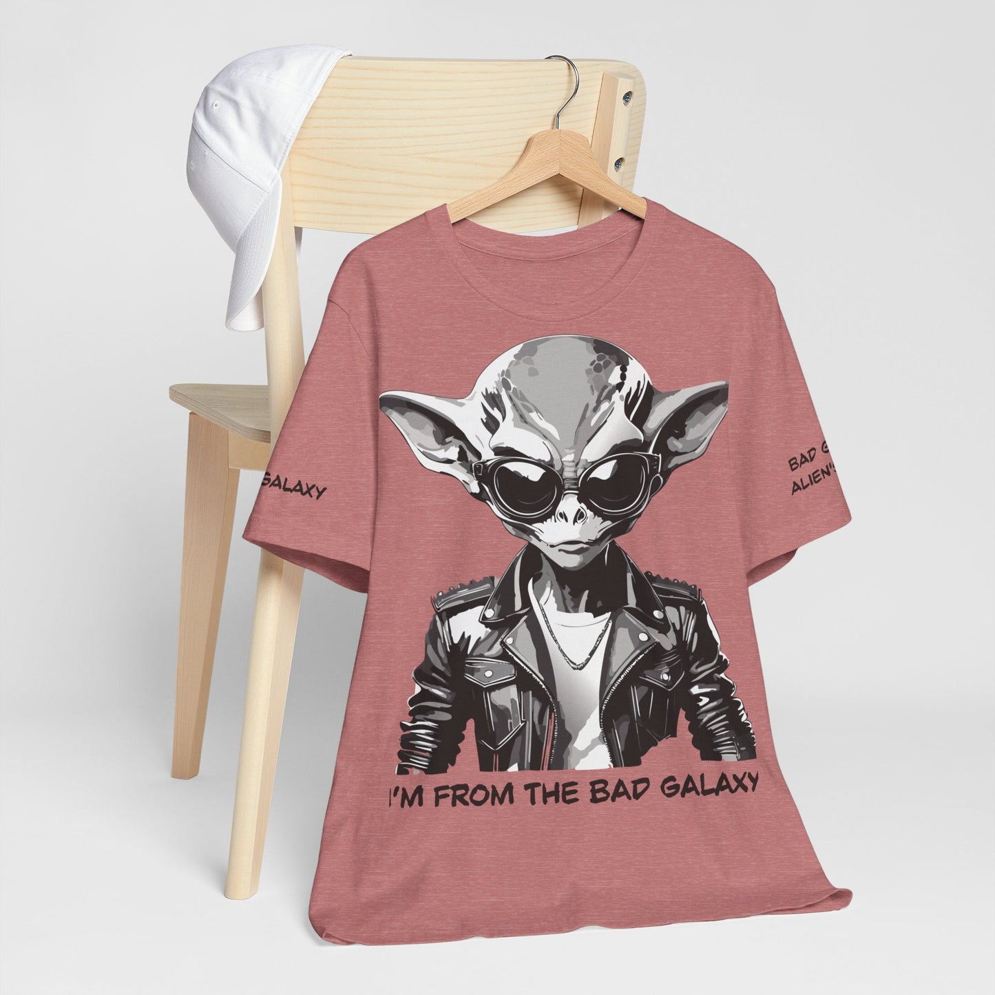Alien Tee Shirt From Bad Galaxy Made To Order 100 Percent Cotton Eco Friendly Inks USA Designed