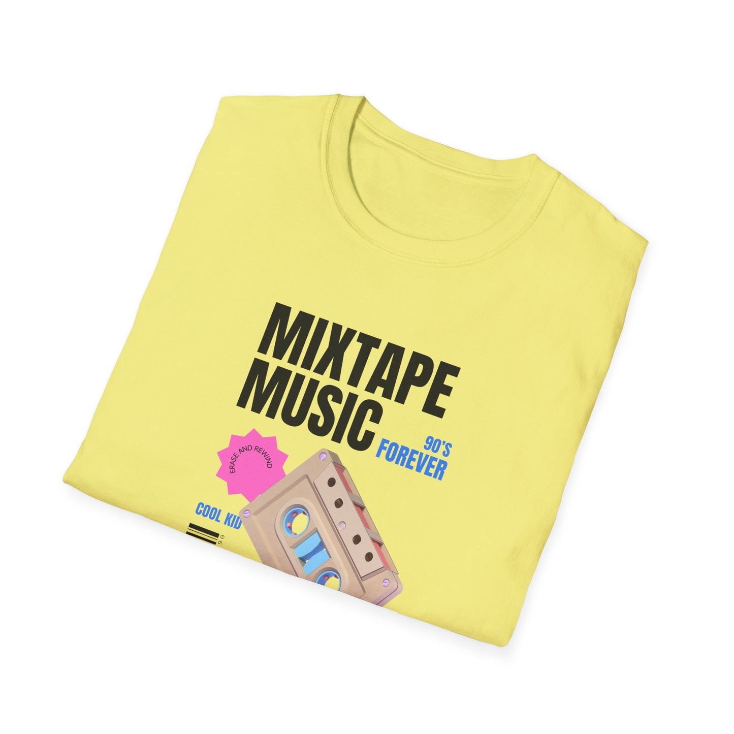 Mixtape Music Vintage Cassette T-Shirt Unisex Cotton Retro Audio Graphic Tee