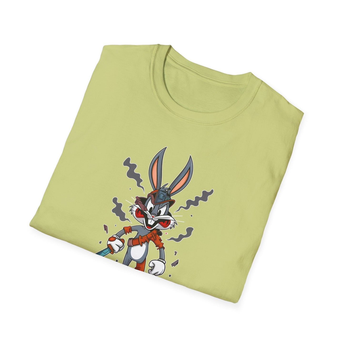 Bugs Bunny T Shirt 100 Percent Ring Spun Cotton Gildan Softstyle Unisex Cartoon Graphic Design