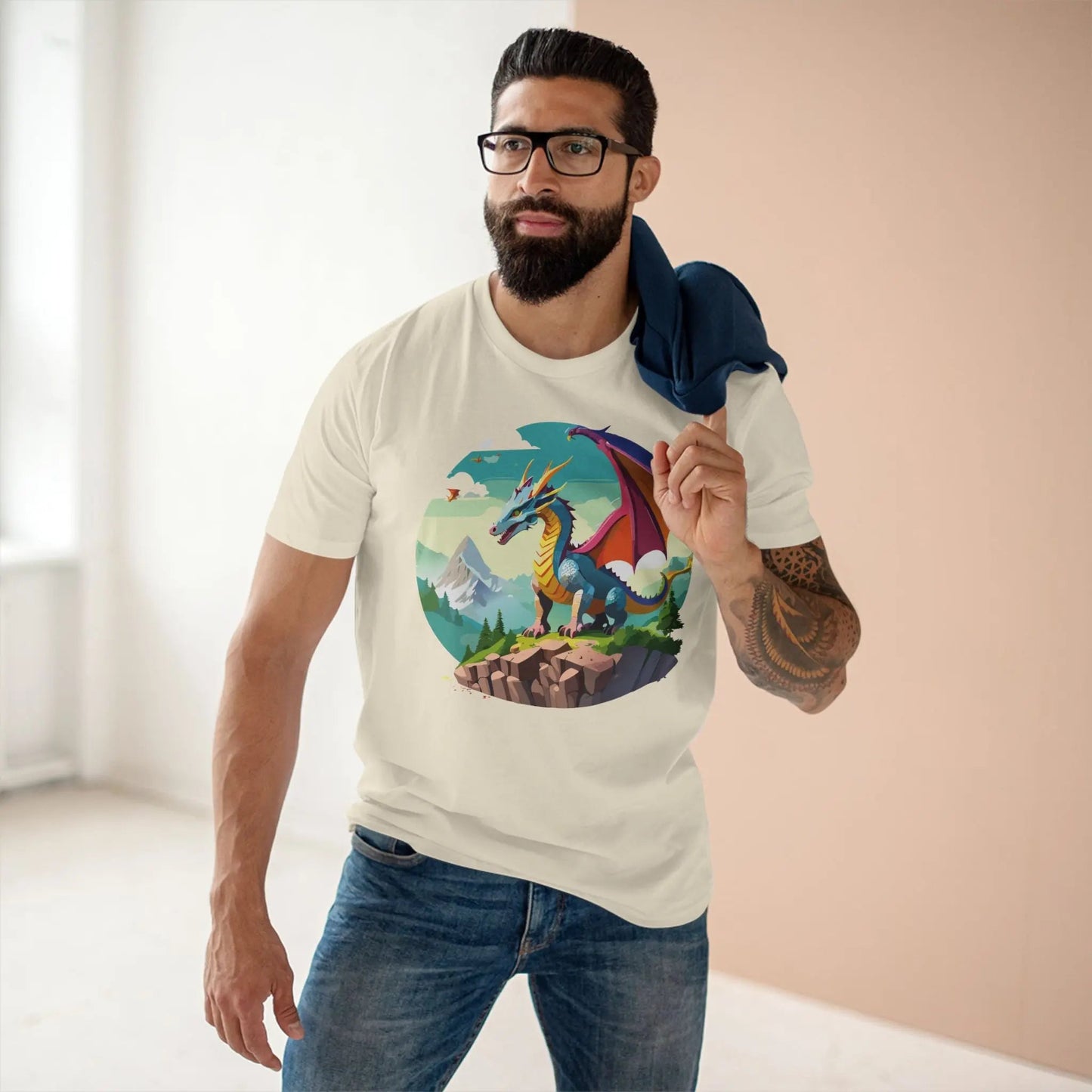 Dragon Graphic Unisex 100 Cotton Staple Tee 32