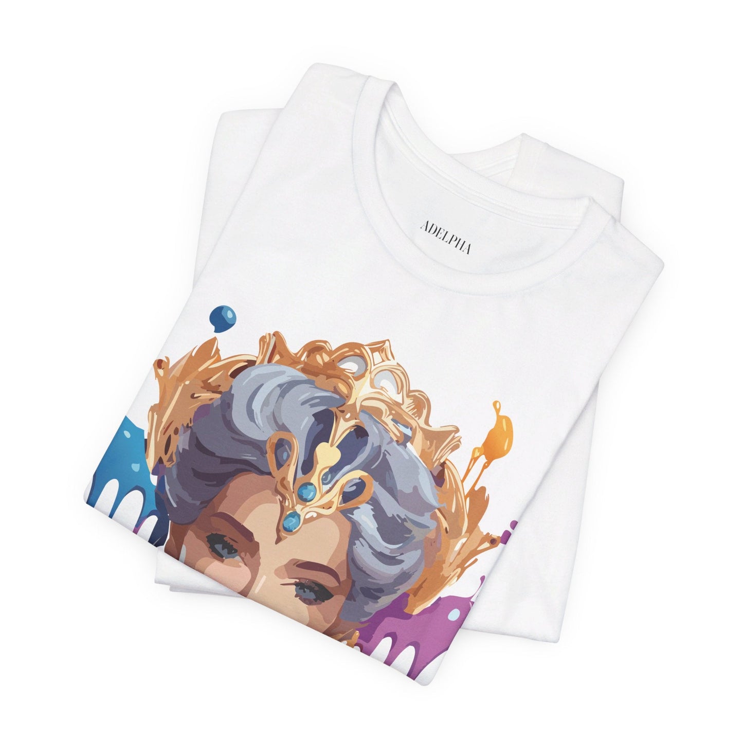 Queen Graphic Tee Unisex Jersey Short Sleeve Adelpha Art Design Vintage Inspired