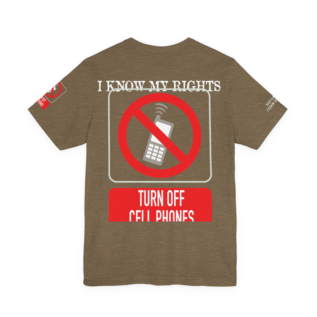 Art Red Stamp Graphic Unisex Cotton Bella+Canvas Tee with Art Design b99