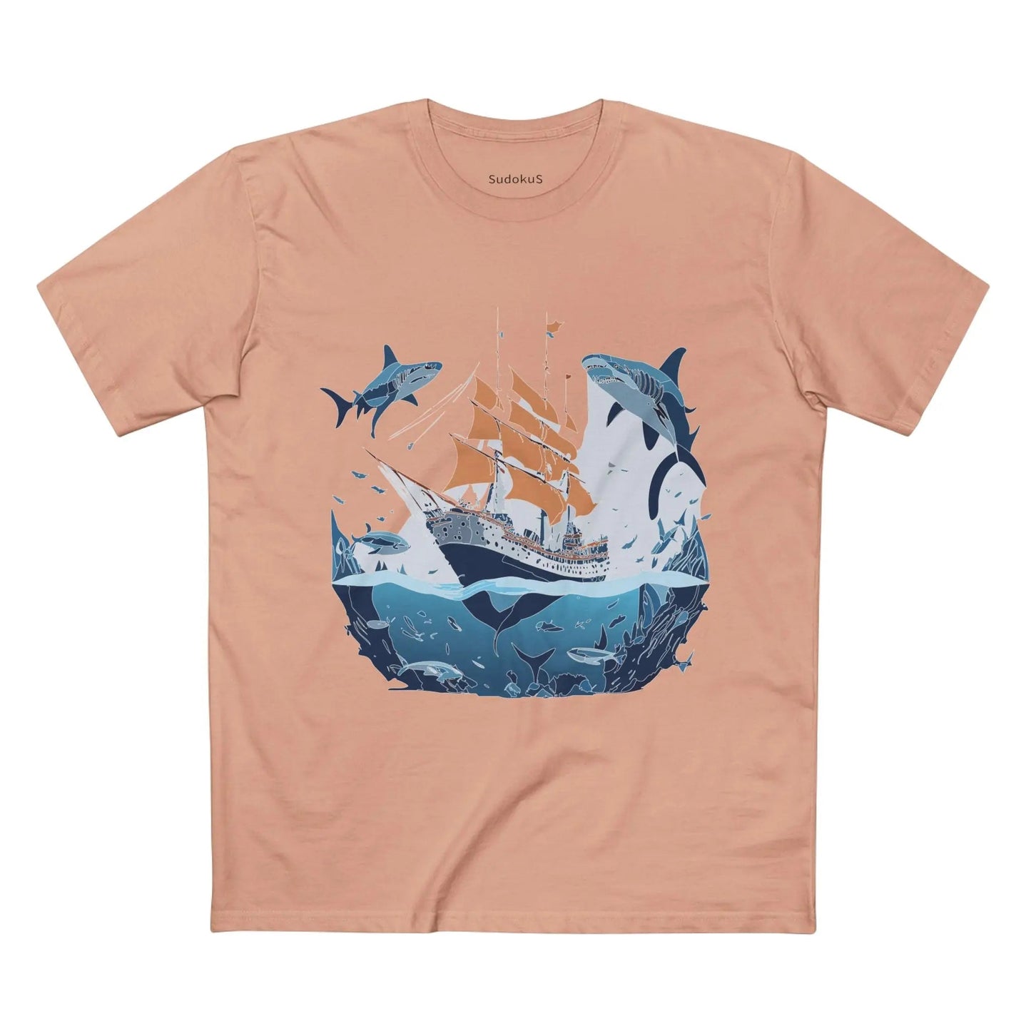 Ocean Coast Graphic Unisex 100 Cotton Staple Tee 33