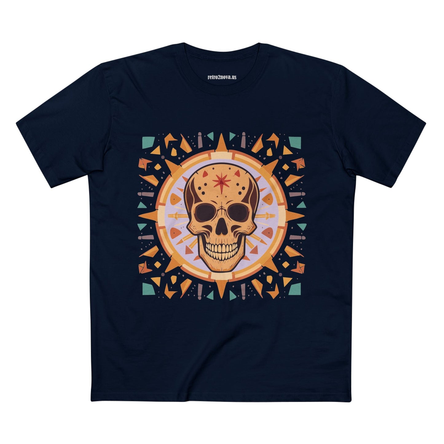 Skull Skeleton Shirt Unisex Premium Cotton Tee With Original Art Design Retro2Nova