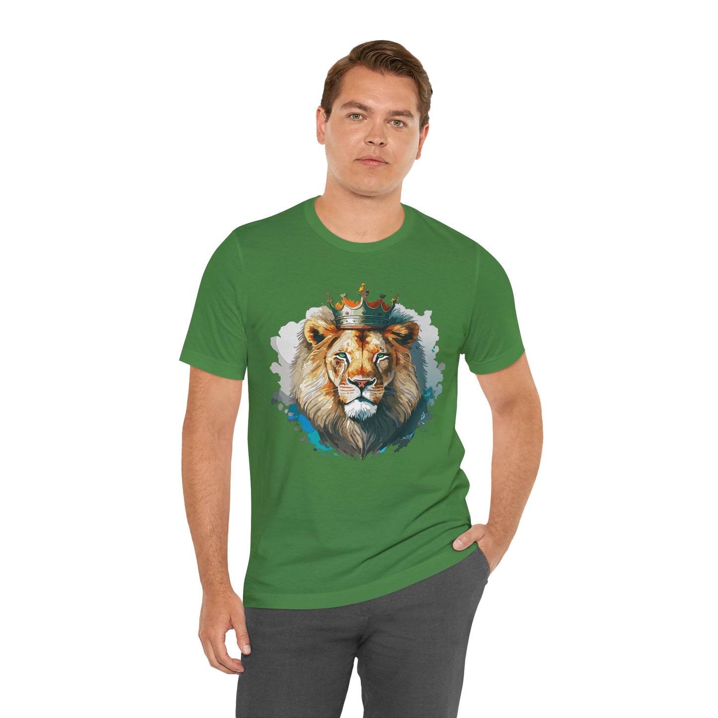 Unisex King Lion Tee, Animal Shirt, Tee Shirt with Lion, Crown T-Shirt, Animal King Tees, Crown Shirt, Safari T-Shirt 3