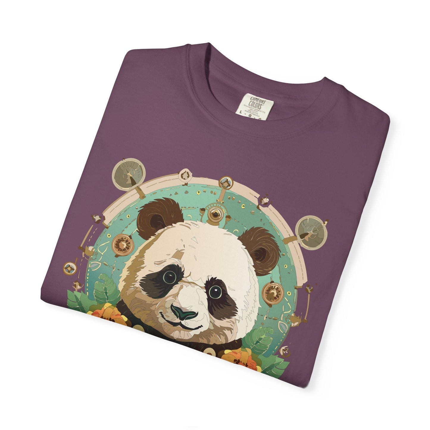 Panda Portrait Graphic T-Shirt Unisex Cotton Floral Animal Art Tee p3