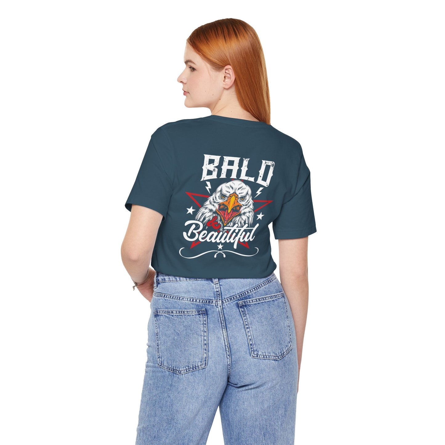 Bald Eagle Graphic Illustration Unisex Cotton Tee a3