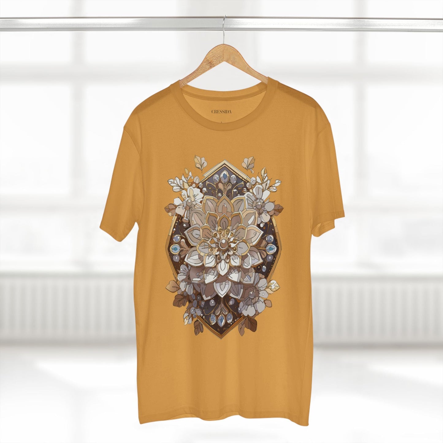 Floral Graphic T-Shirt Unisex 100 Cotton Art Design with Antique Flowers Tee 15