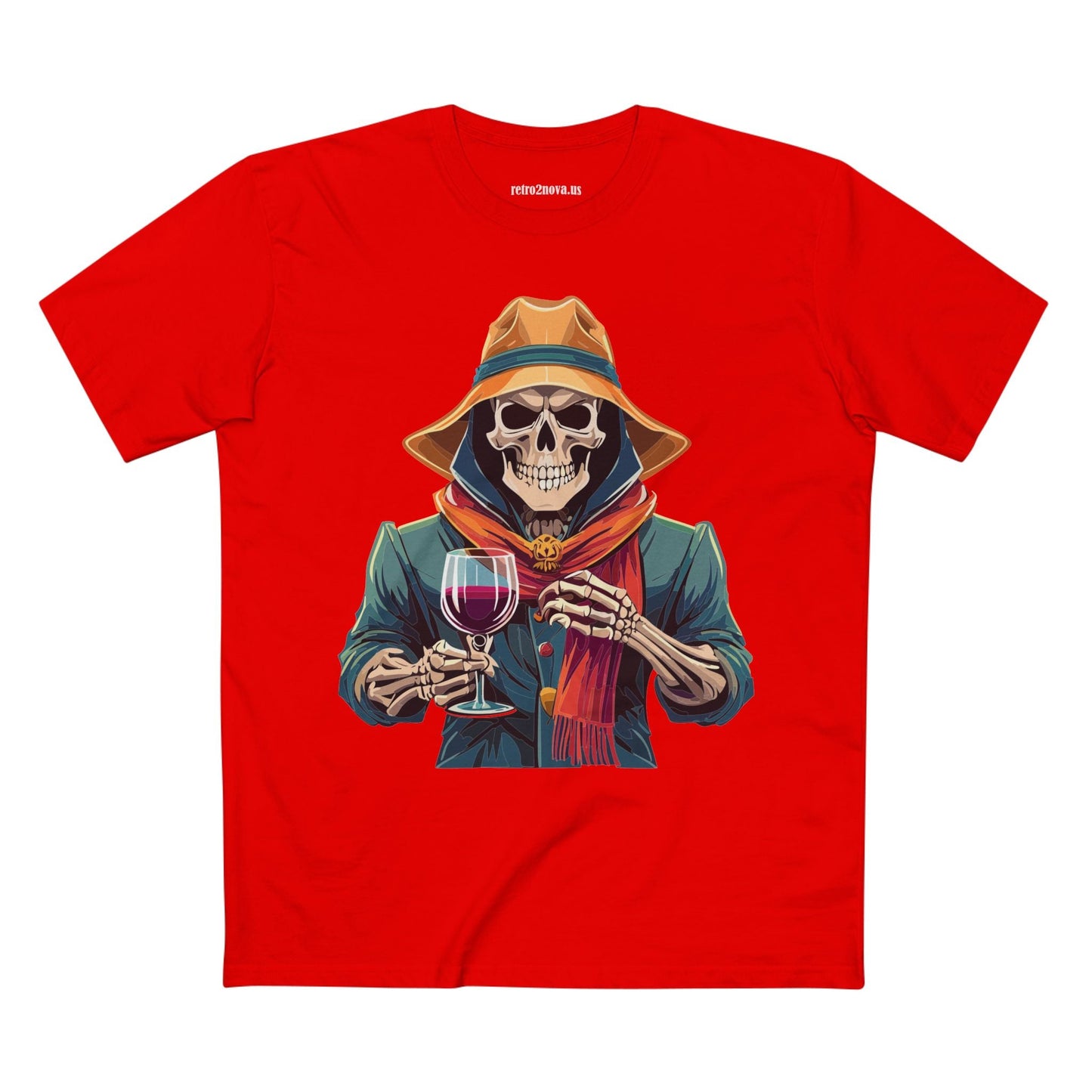 Skull Shirt Unisex Skeleton Tee Premium Cotton Art Design By Retro2Nova Original Artwork
