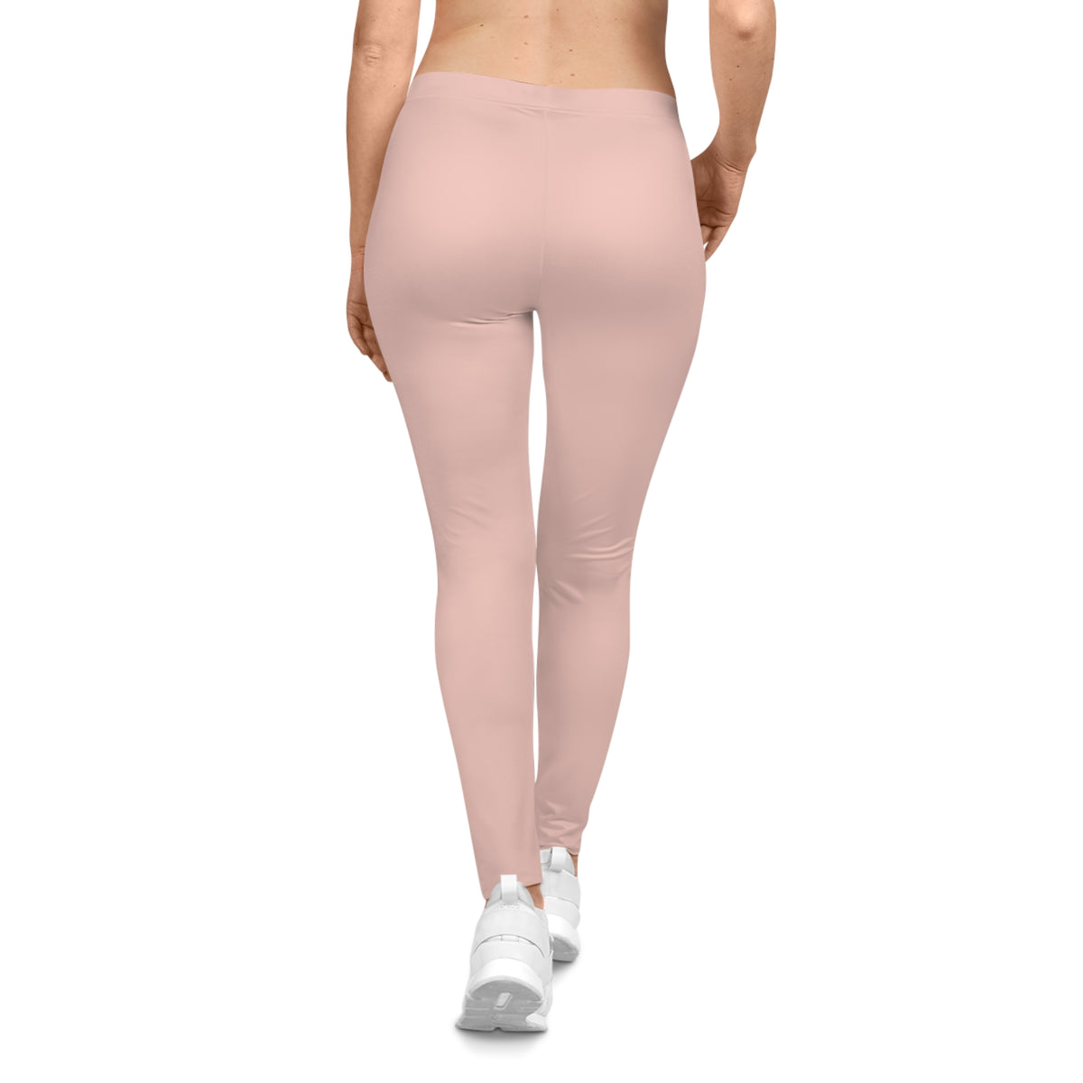 Desert Summer Beige Color Women's Poly-Span Casual Leggings XS-2XL