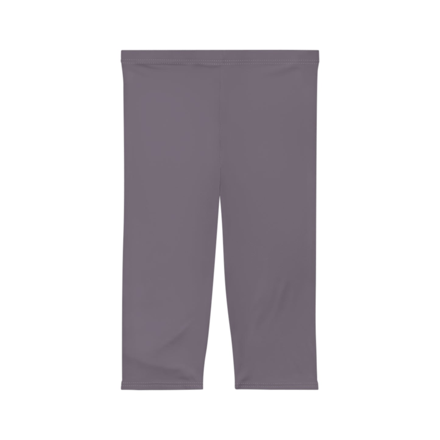 Mauve Fog Color Women's Brushed Suede Poly Span Casual Capri Leggings XS-2XL