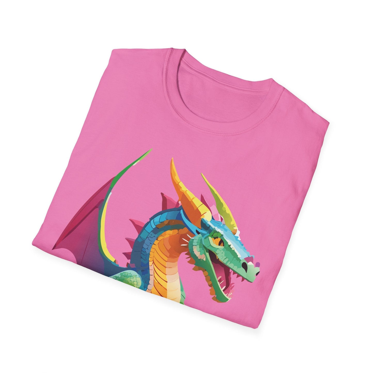Dragon Graphic Unisex Cotton Softstyle Art Design Tee With Animals 15