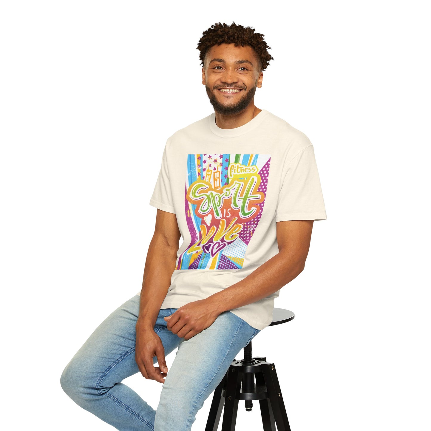 Unisex T-shirt with sports art design