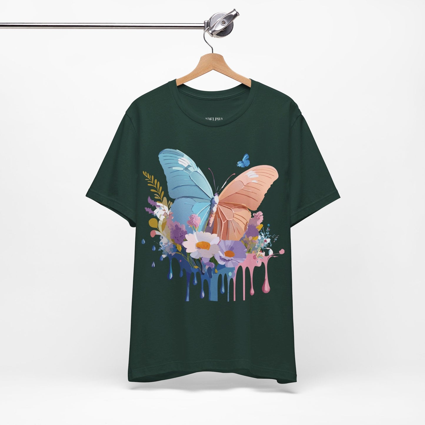 Butterfly Graphic Tee Adelpha Unisex Short Sleeve Art Design
