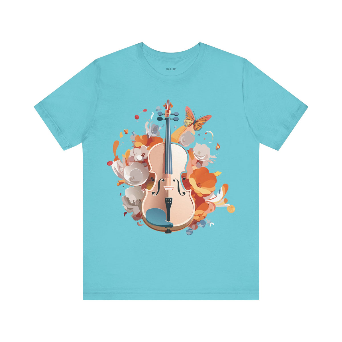 Music Graphic Unisex Cotton Bella+Canvas Tee with Art Design n182