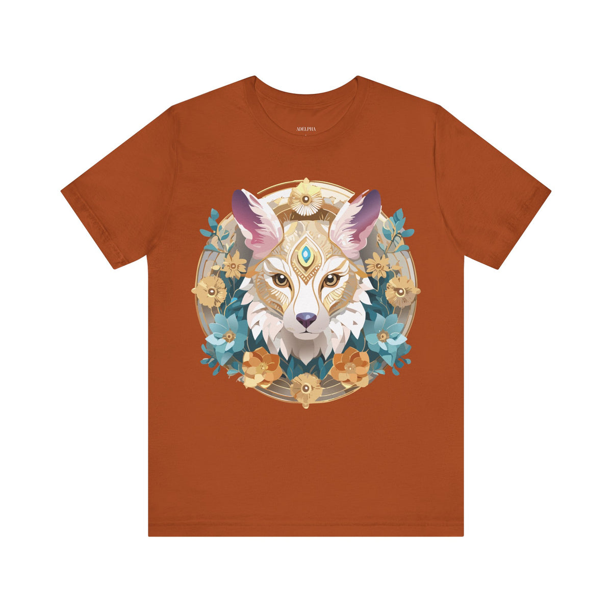 Medallion Graphic Unisex Cotton Bella+Canvas Tee with Art Design d72