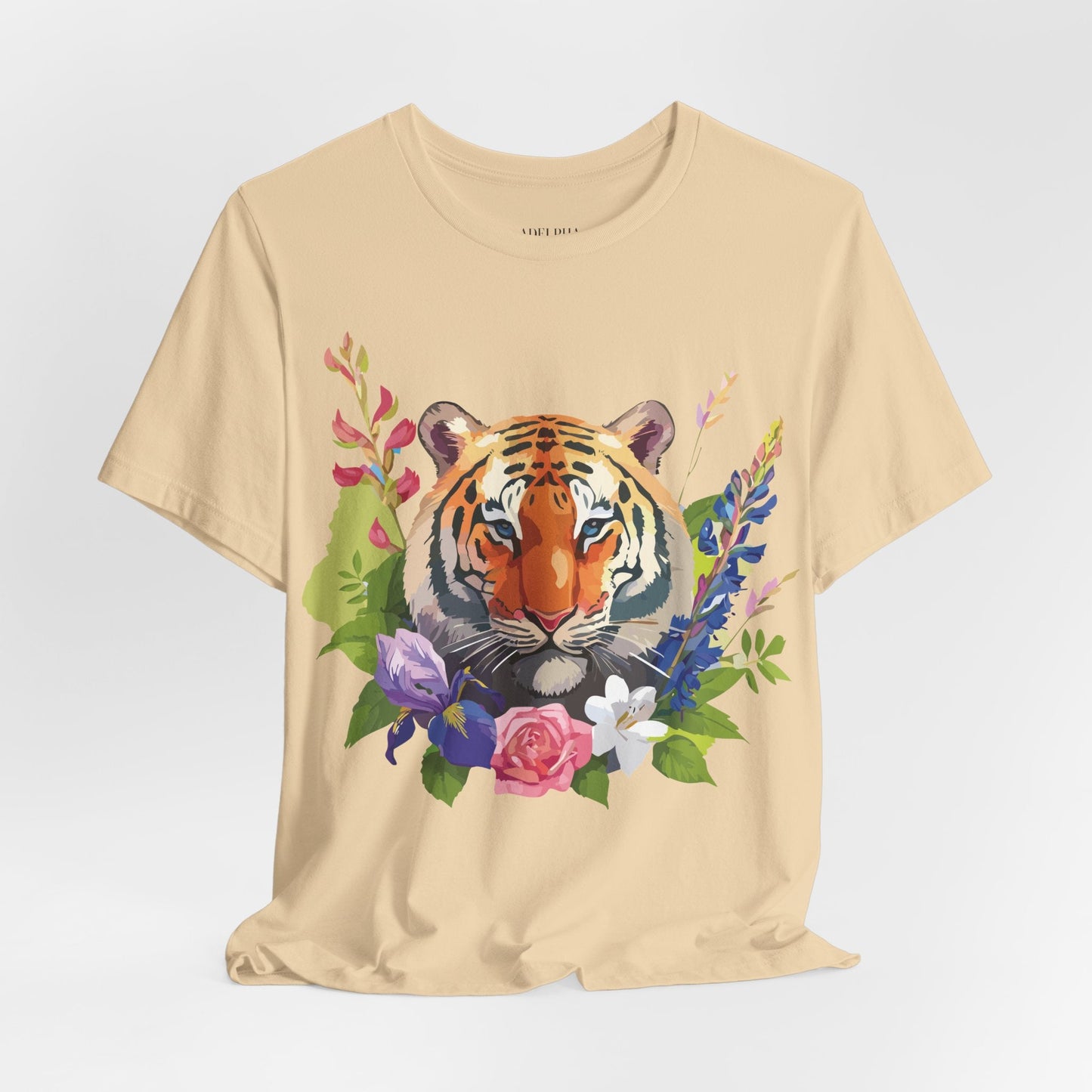 Tiger Graphic Unisex 100 Cotton Vintage Art with Animal Tee 7