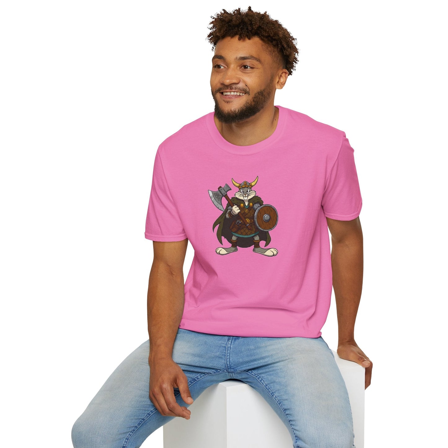 Bugs Bunny T Shirt Cartoon Design Unisex Graphic Tee Gildan Softstyle 64000 Animation Artwork