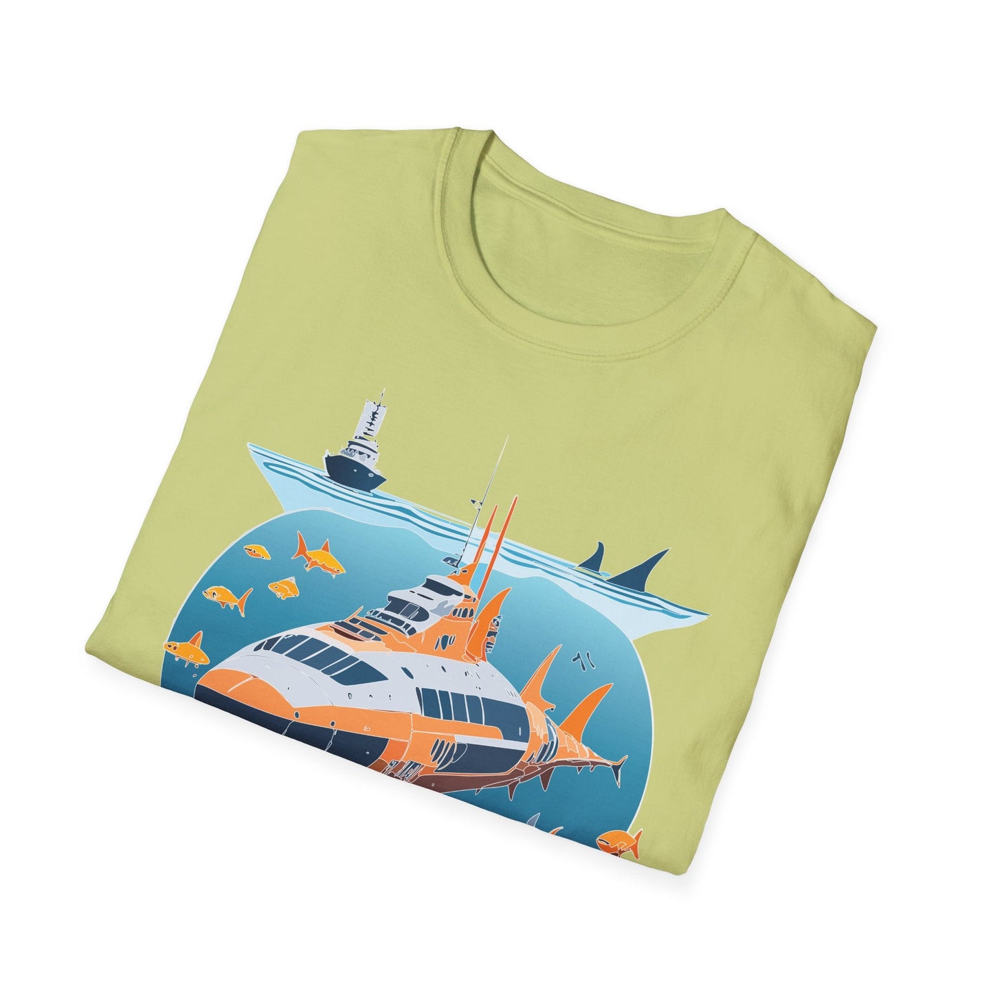 Ocean Tee Shirt Unisex Short Sleeve Gildan Softstyle 64000 Premium Comfort Ocean Artwork