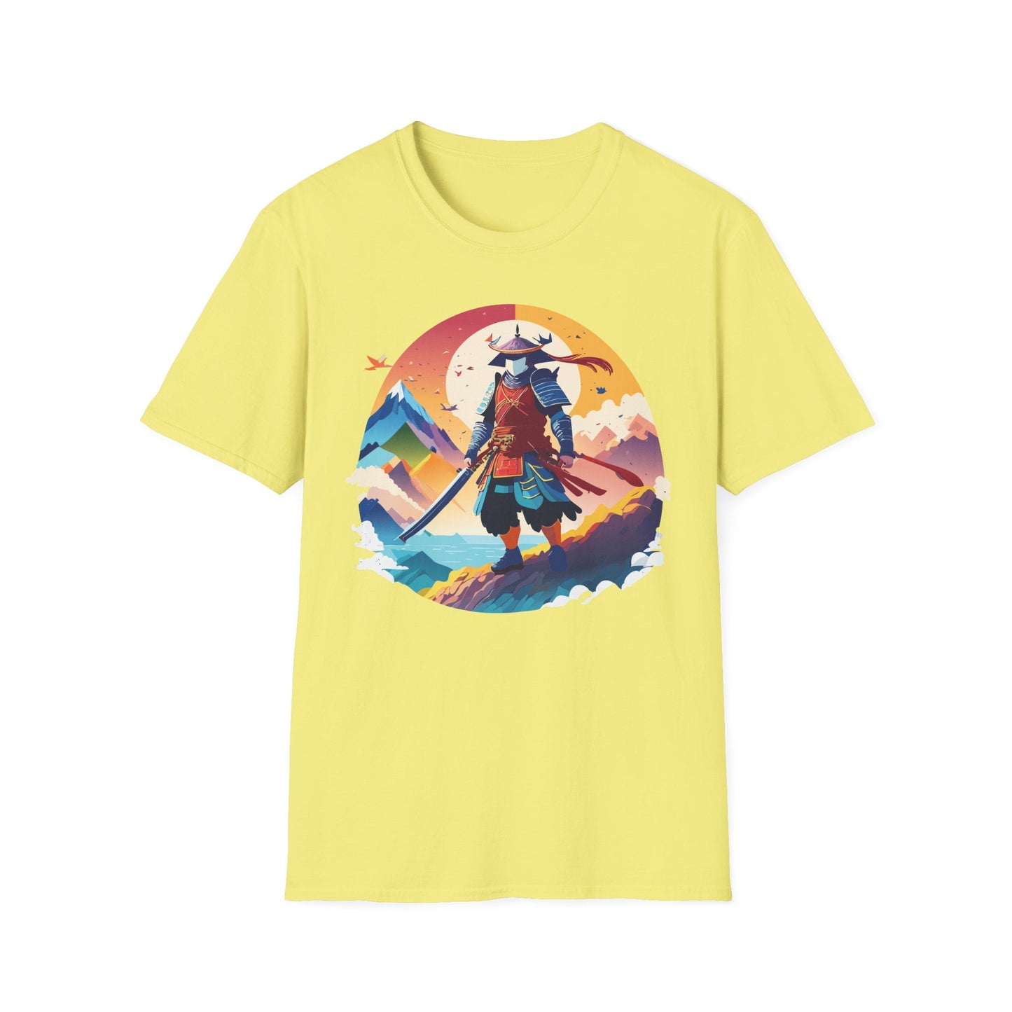 Samurai T Shirt Unisex Softstyle Gildan 64000 100 Percent Ring Spun Cotton Tee For Everyday Wear