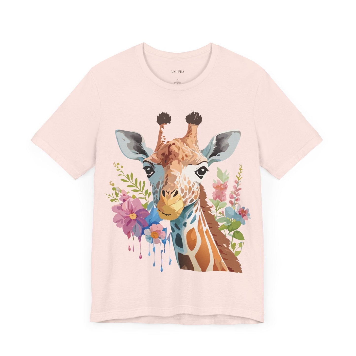 Giraffe Graphic Unisex 100 Cotton Vintage Animal Art T-Shirt 3