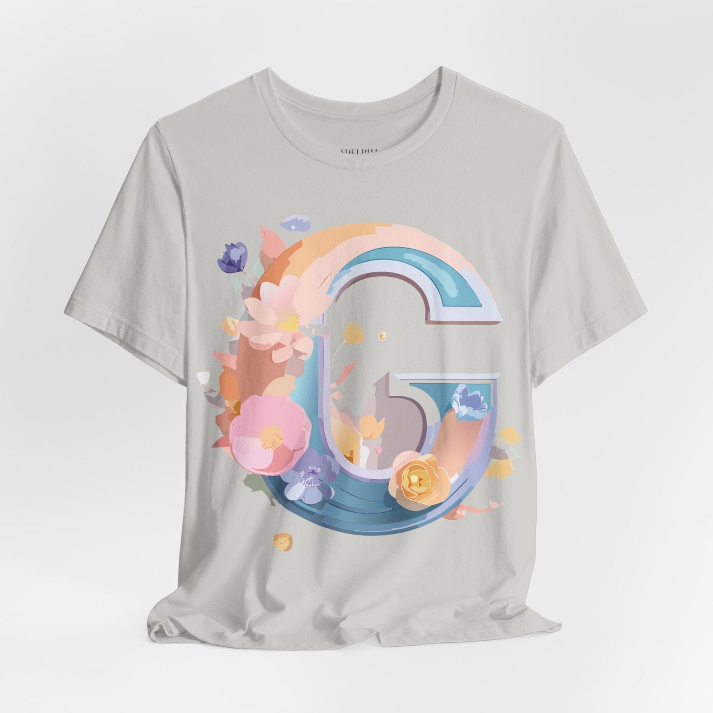 Letter G Graphic Tee Unisex Short Sleeve T Shirt by Adelpha Vintage Inspired Artwork