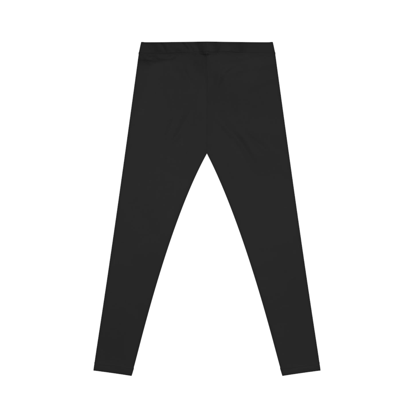 True Black Color Women's Poly-Span Casual Leggings Print Everyday Activewear Pants