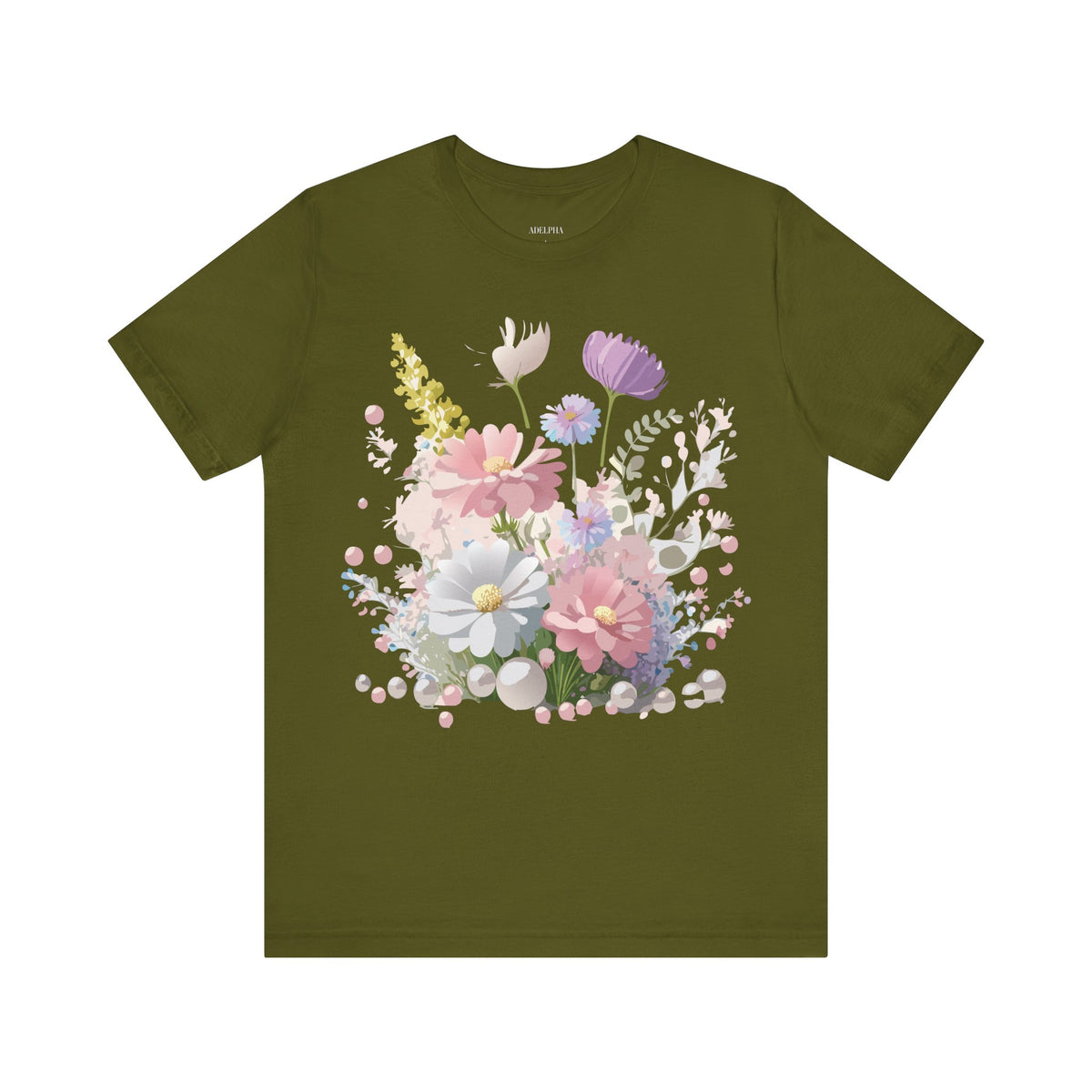 Floral Graphic Tee Shirt - Bella+Canvas Unisex 100 Cotton 21