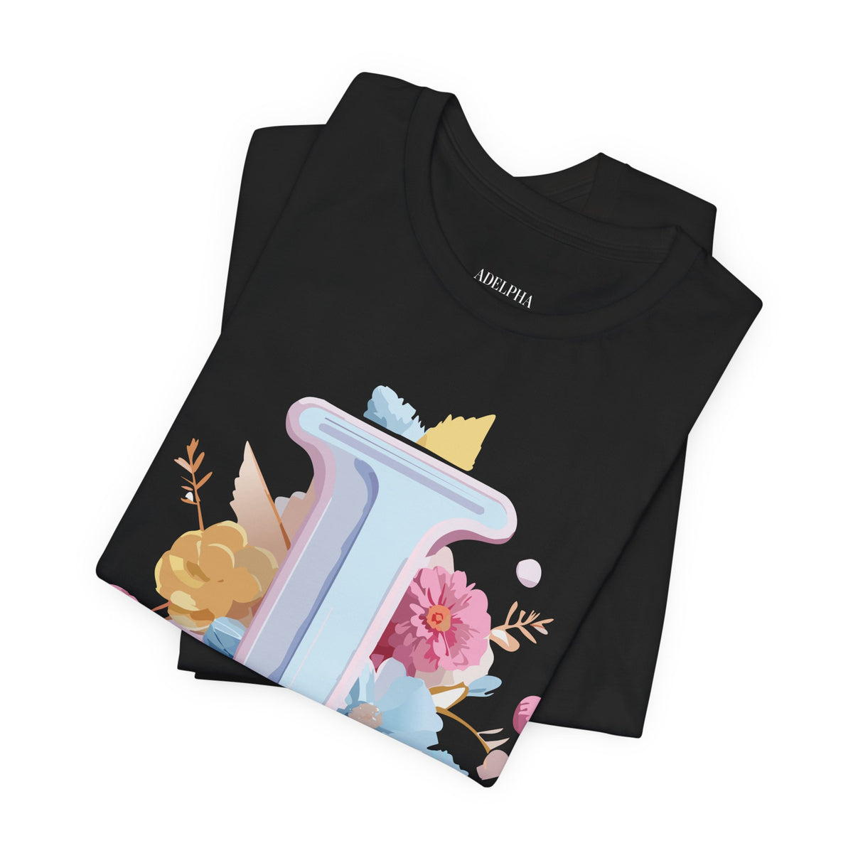 Letter I Graphic Unisex Cotton Bella+Canvas Tee with Art Letter Design