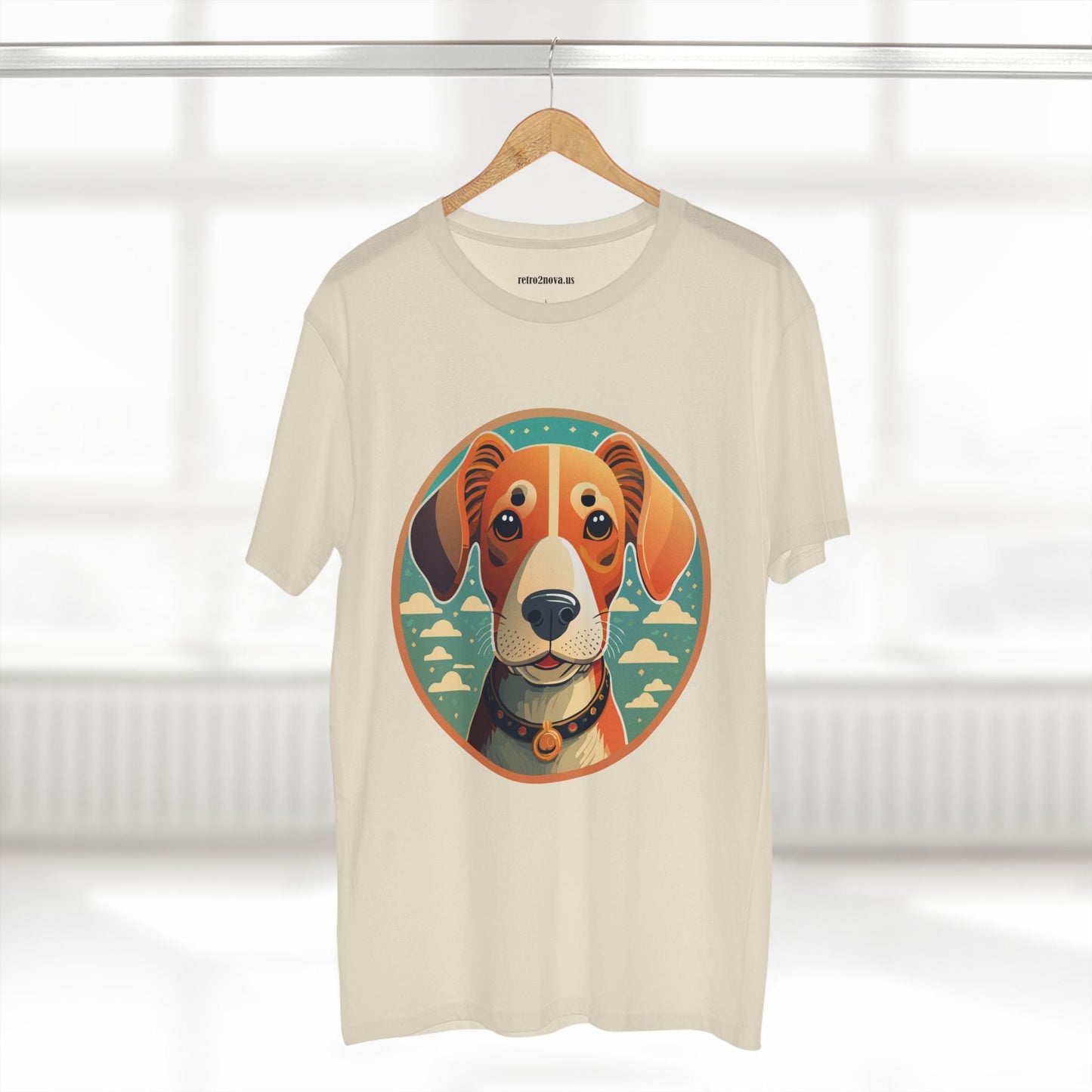 Dog Animal Art Shirt For Unisex Premium Cotton Tee By Retro2Nova With Original Art Design Built For Everyday Comfort