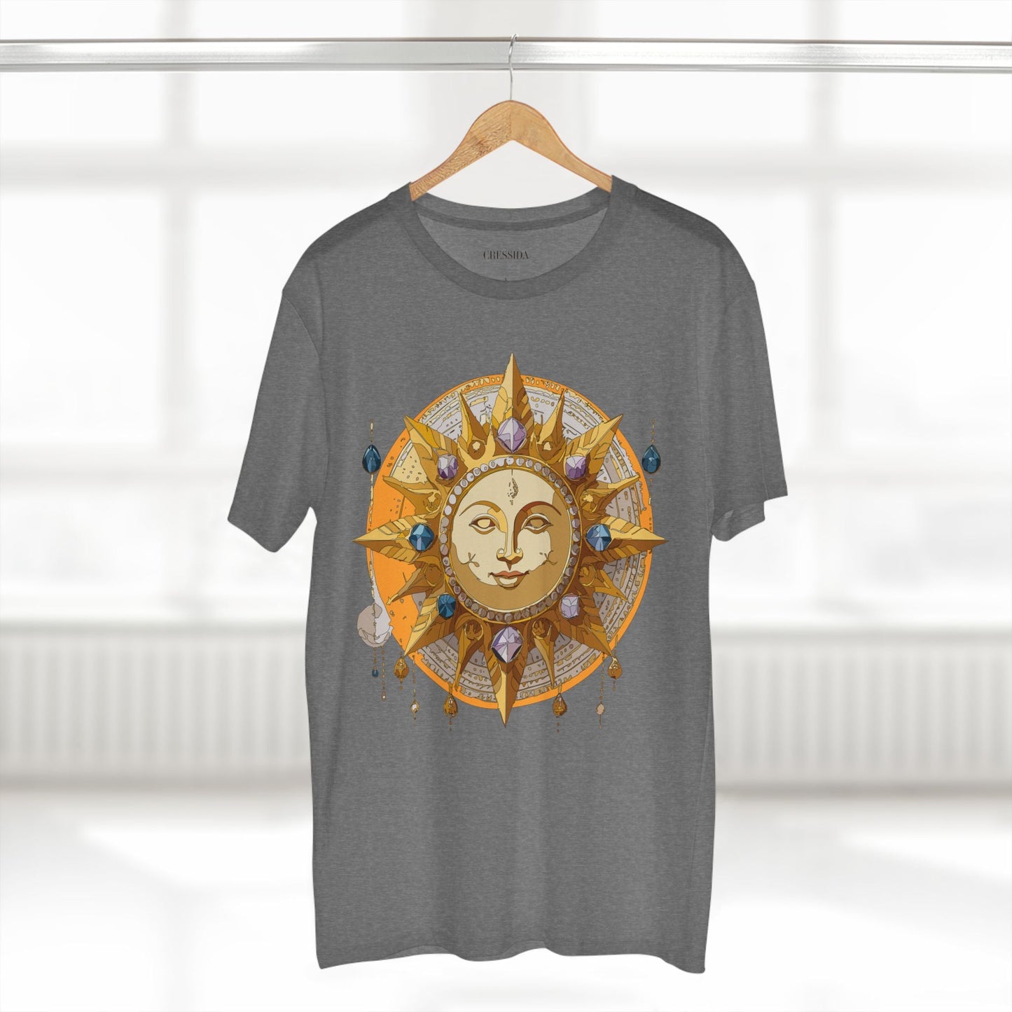 Gold Sun Graphic Unisex 100 Cotton T-Shirt with Golden Art Design 3