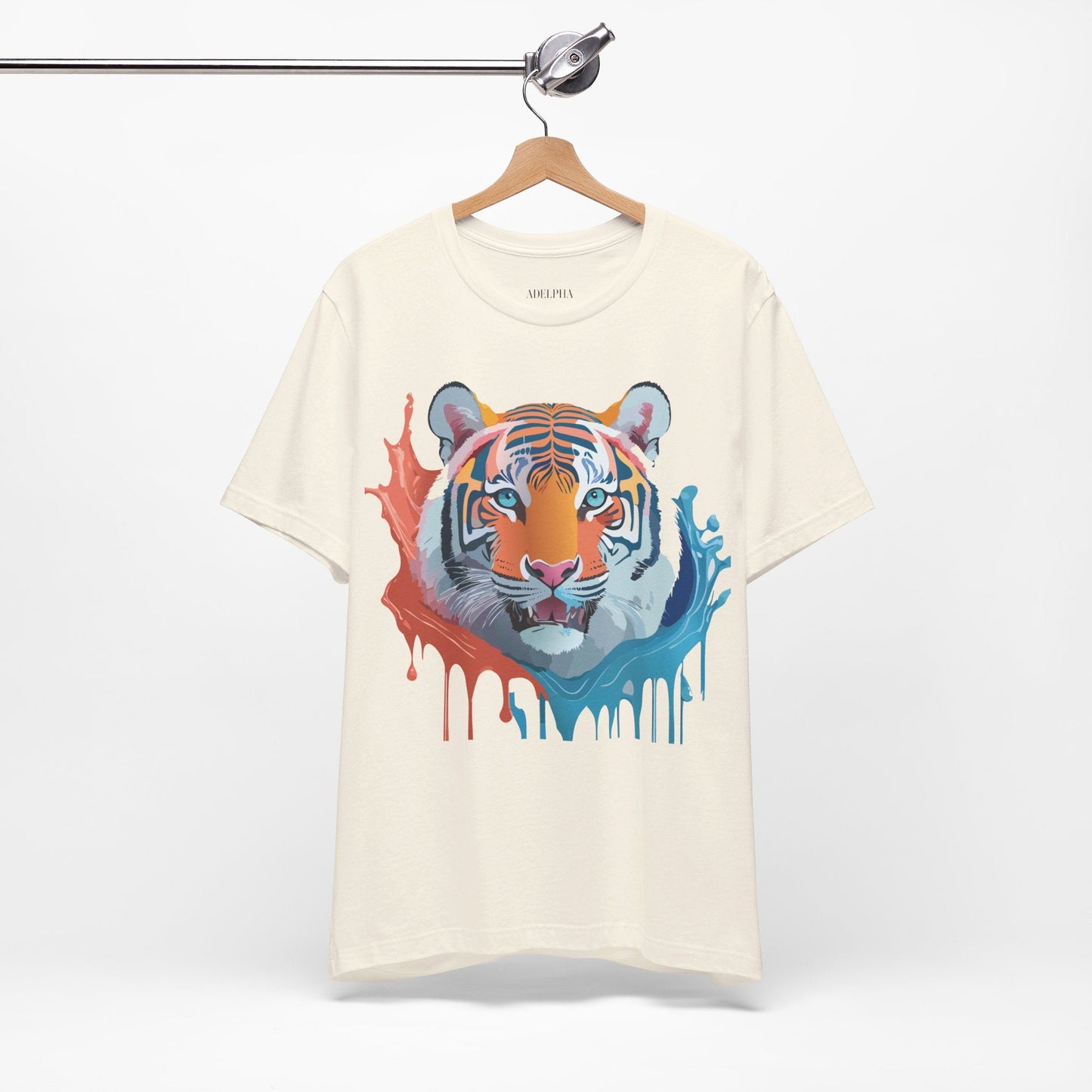 Tiger Graphic Unisex 100 Cotton Vintage Art with Animal Tee 22