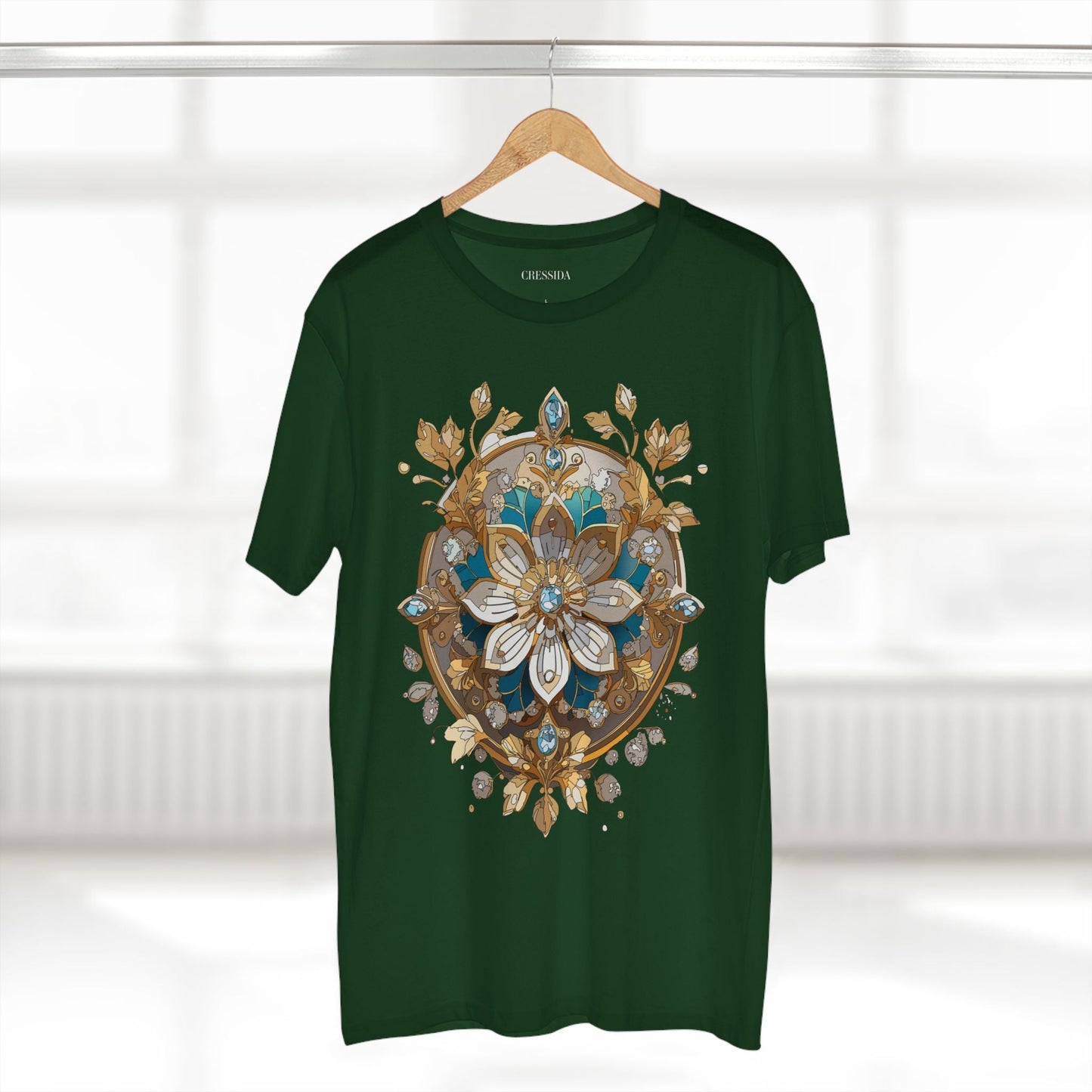 Floral Graphic T-Shirt Unisex 100 Cotton Art Design with Antique Flowers Tee 11