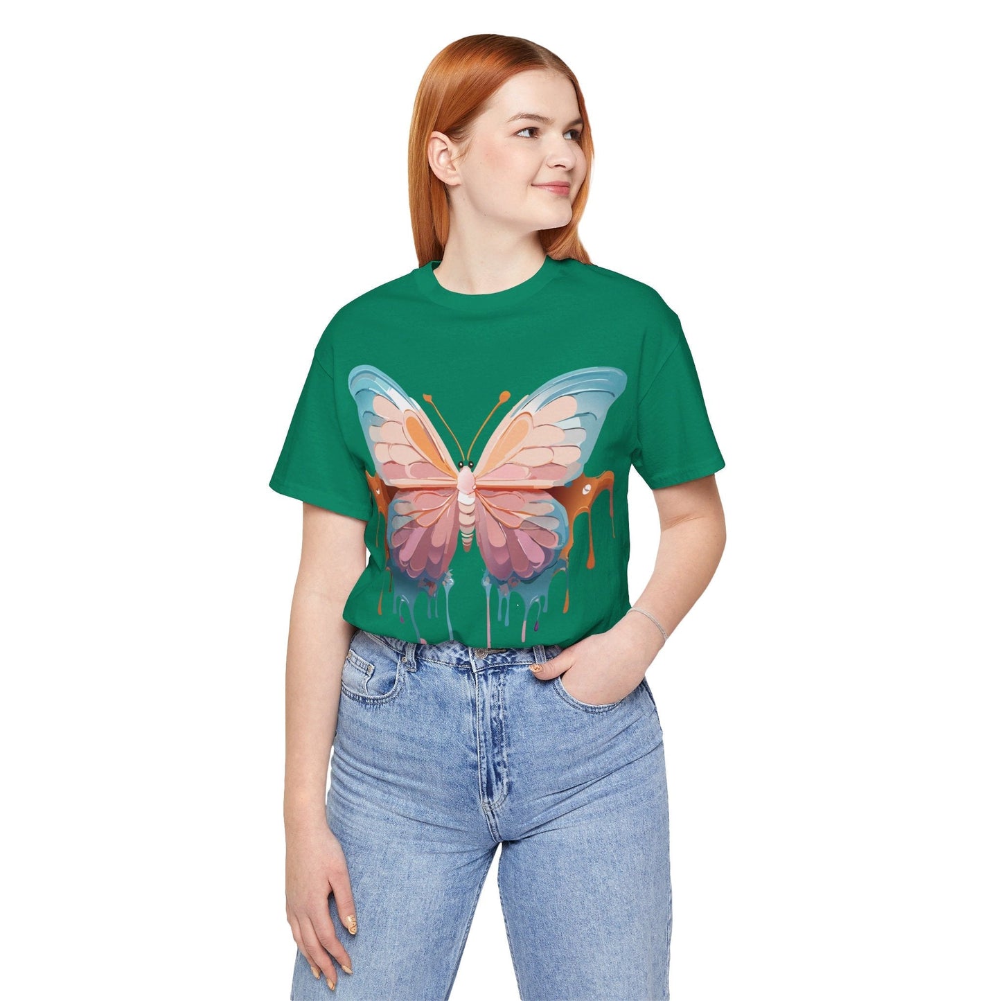 Butterfly Graphic Unisex 100 Cotton Lightweight Vintage Design Jersey Tee 86