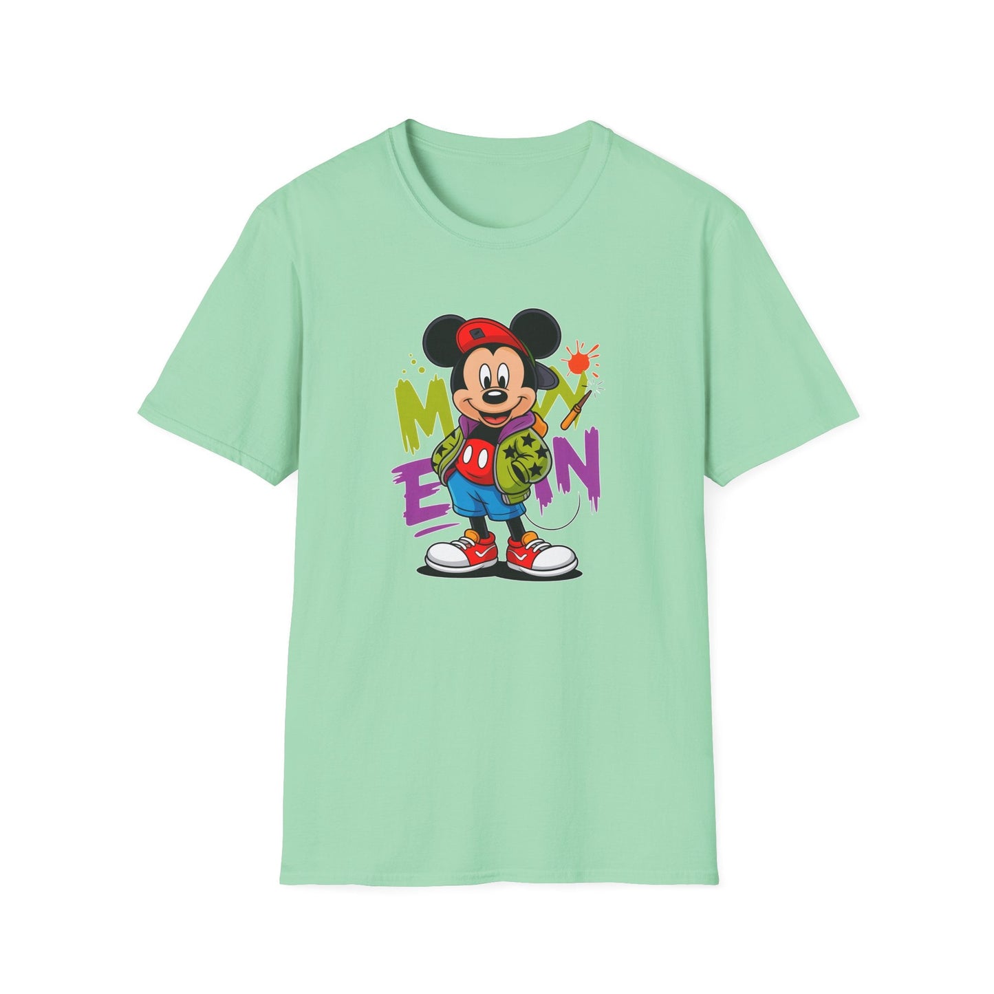 Unisex Cartoon T Shirt With Animals Animation Tee Premium Softstyle Gildan 64000