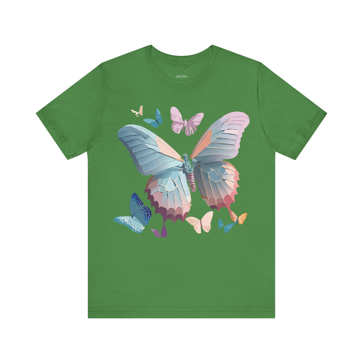 Butterfly Graphic Unisex Cotton Bella+Canvas Tee with Art Design n58