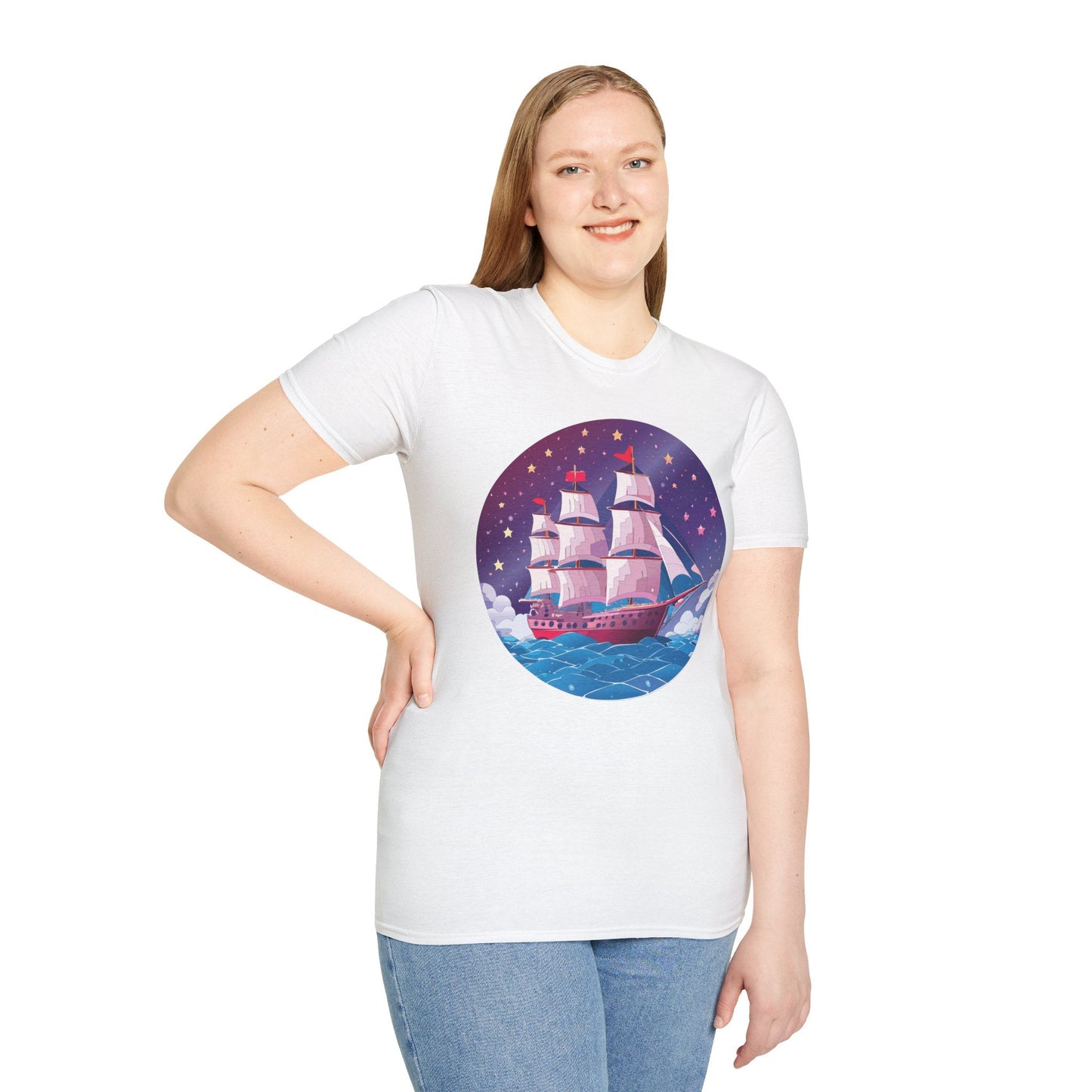 Ship T Shirts Frigate Vessel Tee Unisex Softstyle 64000 Gildan Ring Spun Cotton T Shirt