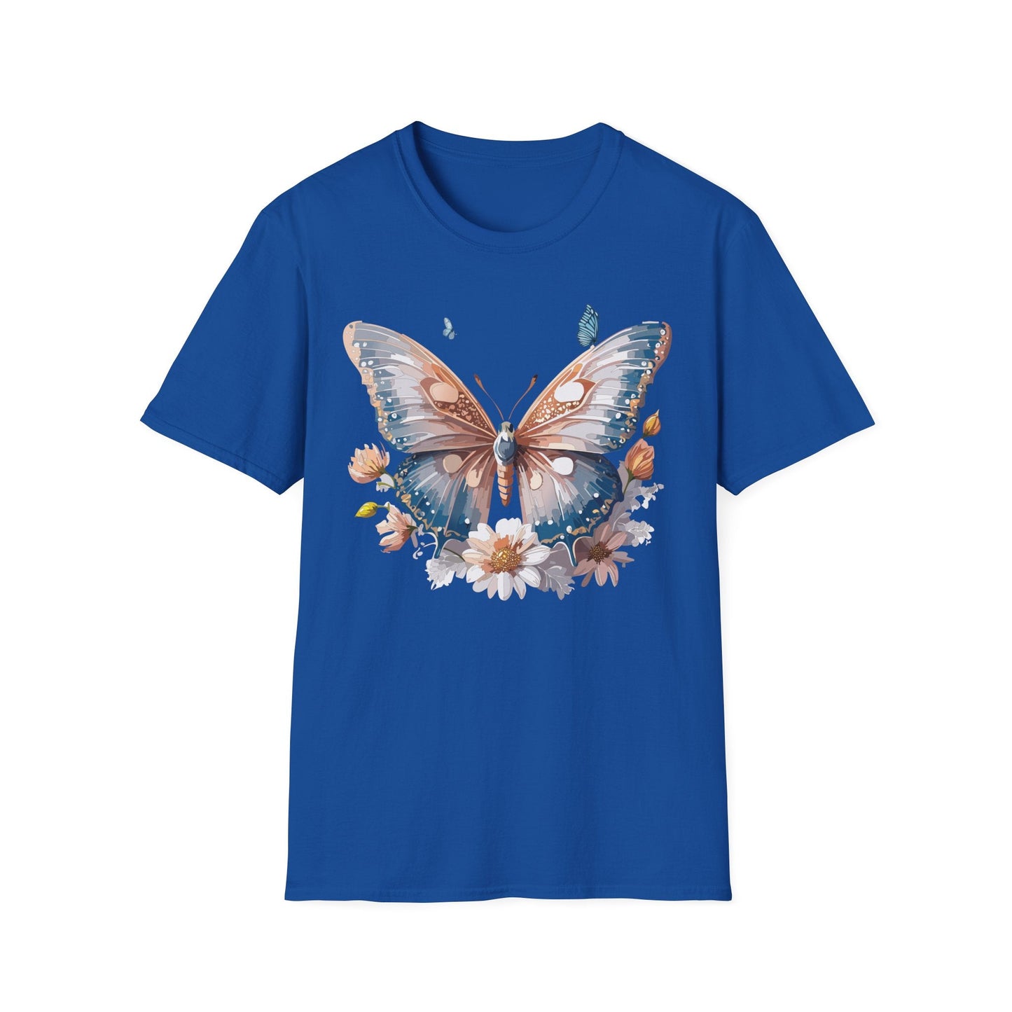 Butterfly Shirt Unisex Monarch Design Gildan 64000 Ring Spun Cotton Softstyle Tee For Comfort