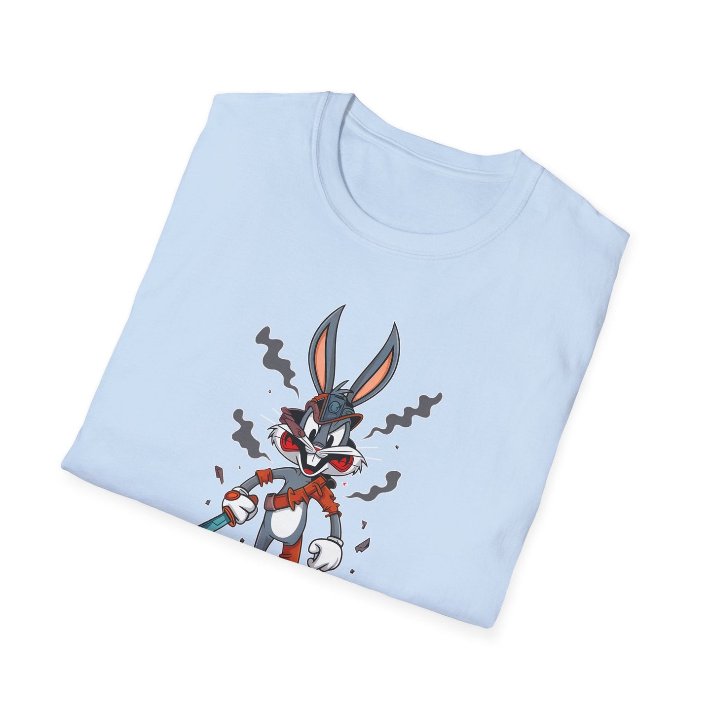 Bugs Bunny T Shirt 100 Percent Ring Spun Cotton Gildan Softstyle Unisex Cartoon Graphic Design