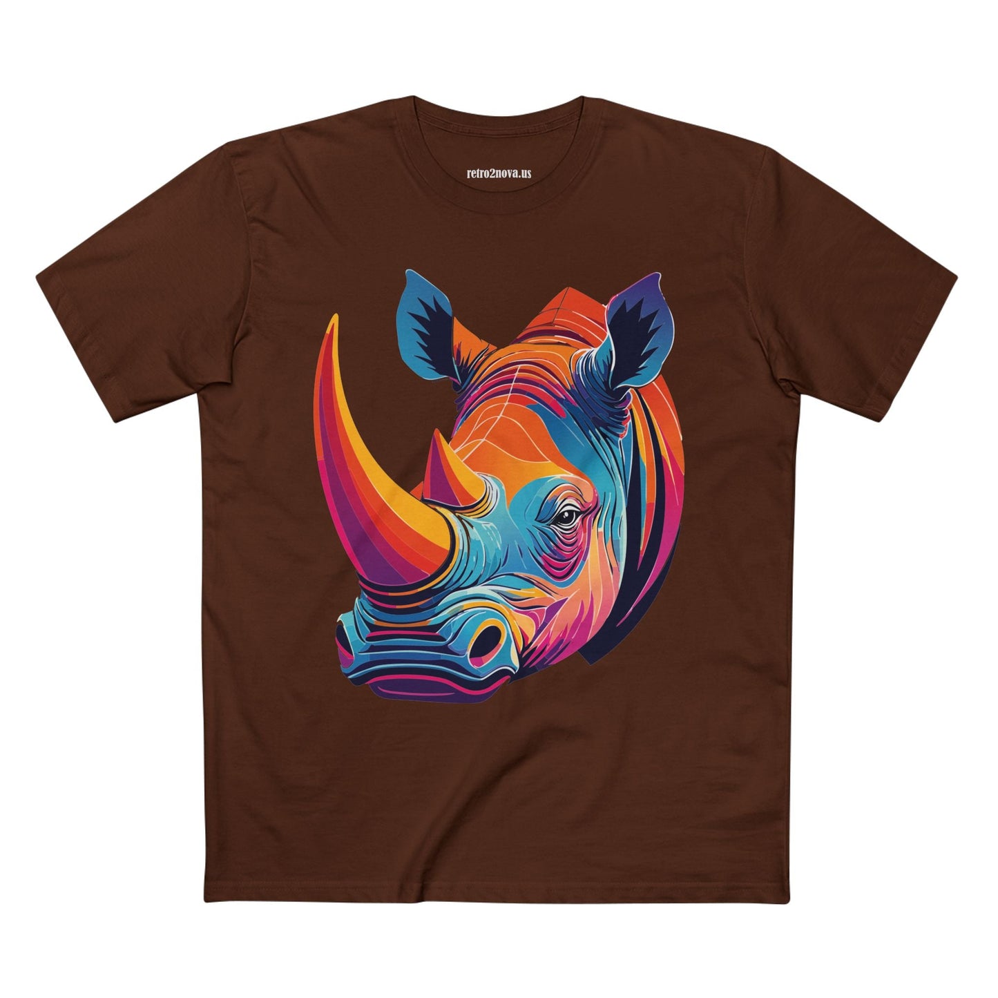Rhino Shirt Unisex Premium Cotton Tee With Original Art Design From Retro2Nova Art Collection For Everyday Comfort