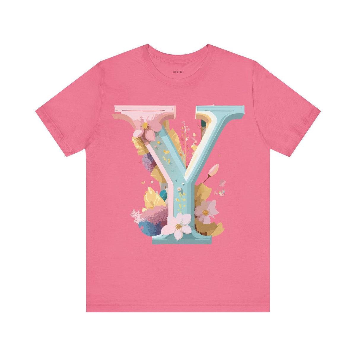 Letter Y Graphic Unisex Cotton Bella+Canvas Tee with Art Letter Design