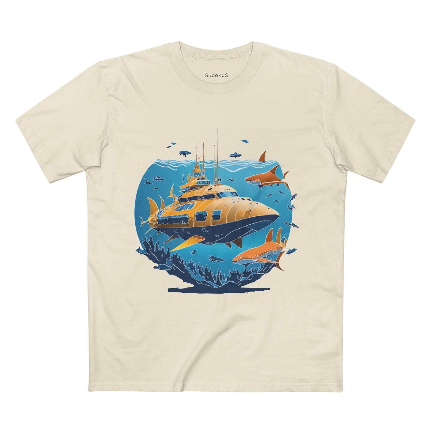 Ocean Coast Graphic Unisex 100 Cotton Staple Tee 14