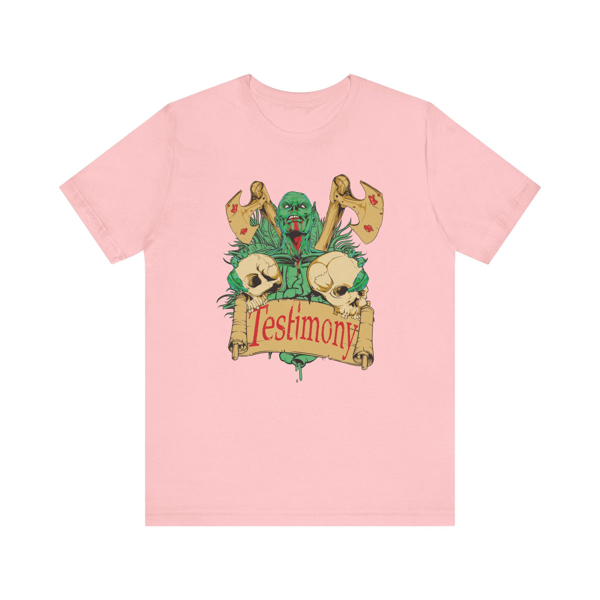 Cthulhu Skull Axes Testimony Tee Lovecraft Horror Mythos Unisex Cotton Shirt Art-42