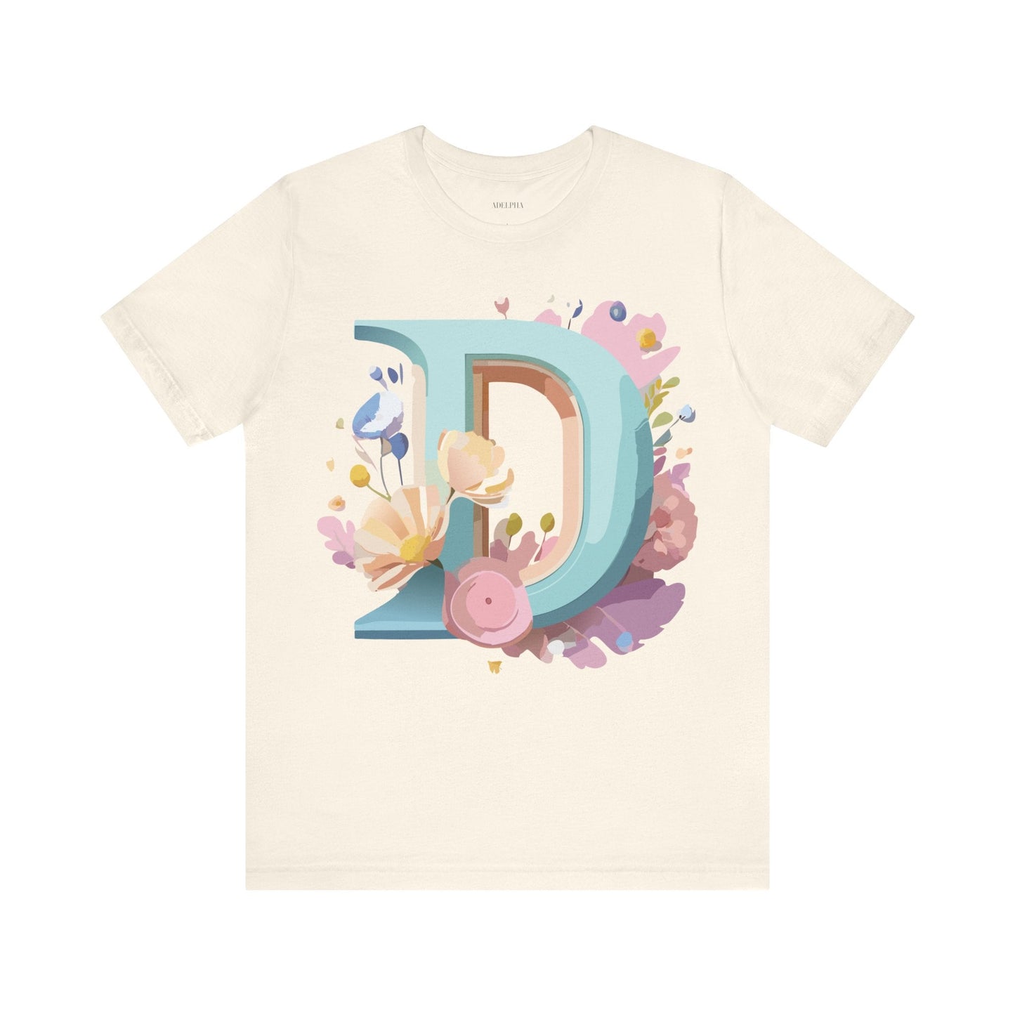 Letter D Shirt Graphic Tee Unisex Vintage Inspired Art Design Adelpha Premium Collection