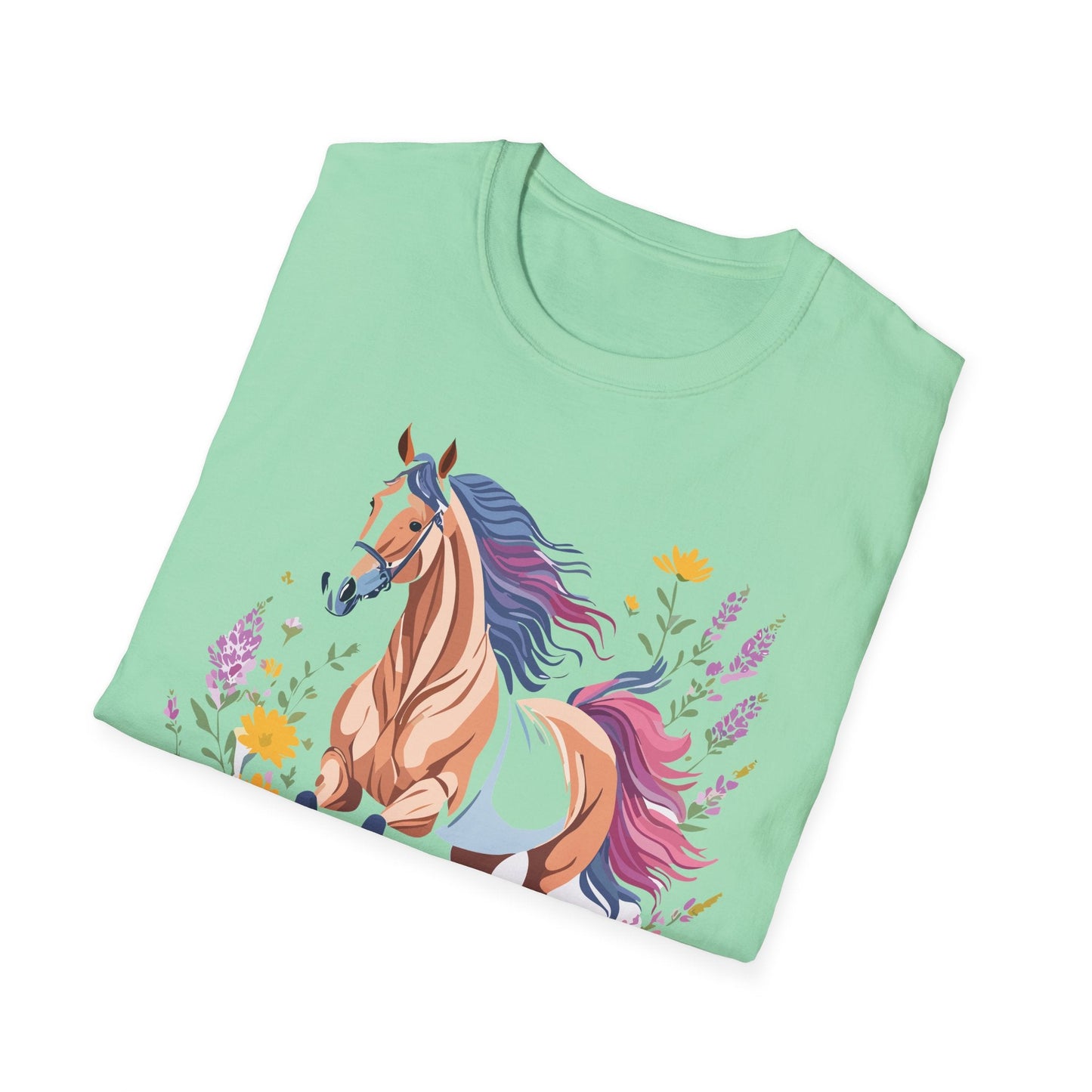 Horse Shirt Unisex Softstyle 64000 Cotton Tee Gildan 100 Percent Ring Spun