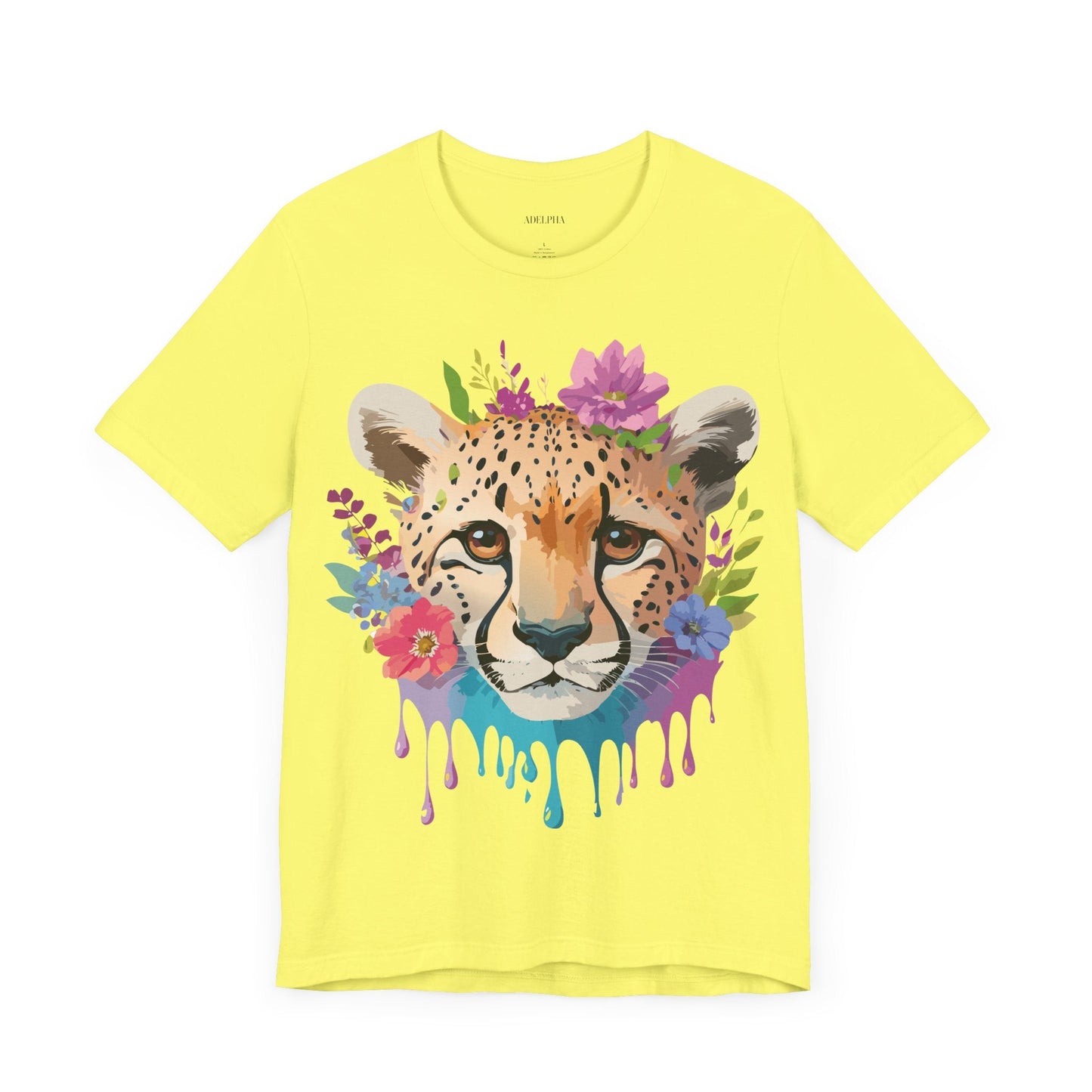 Adelpha Graphic Tee Cheetah Art Design Unisex Short Sleeve Shirt