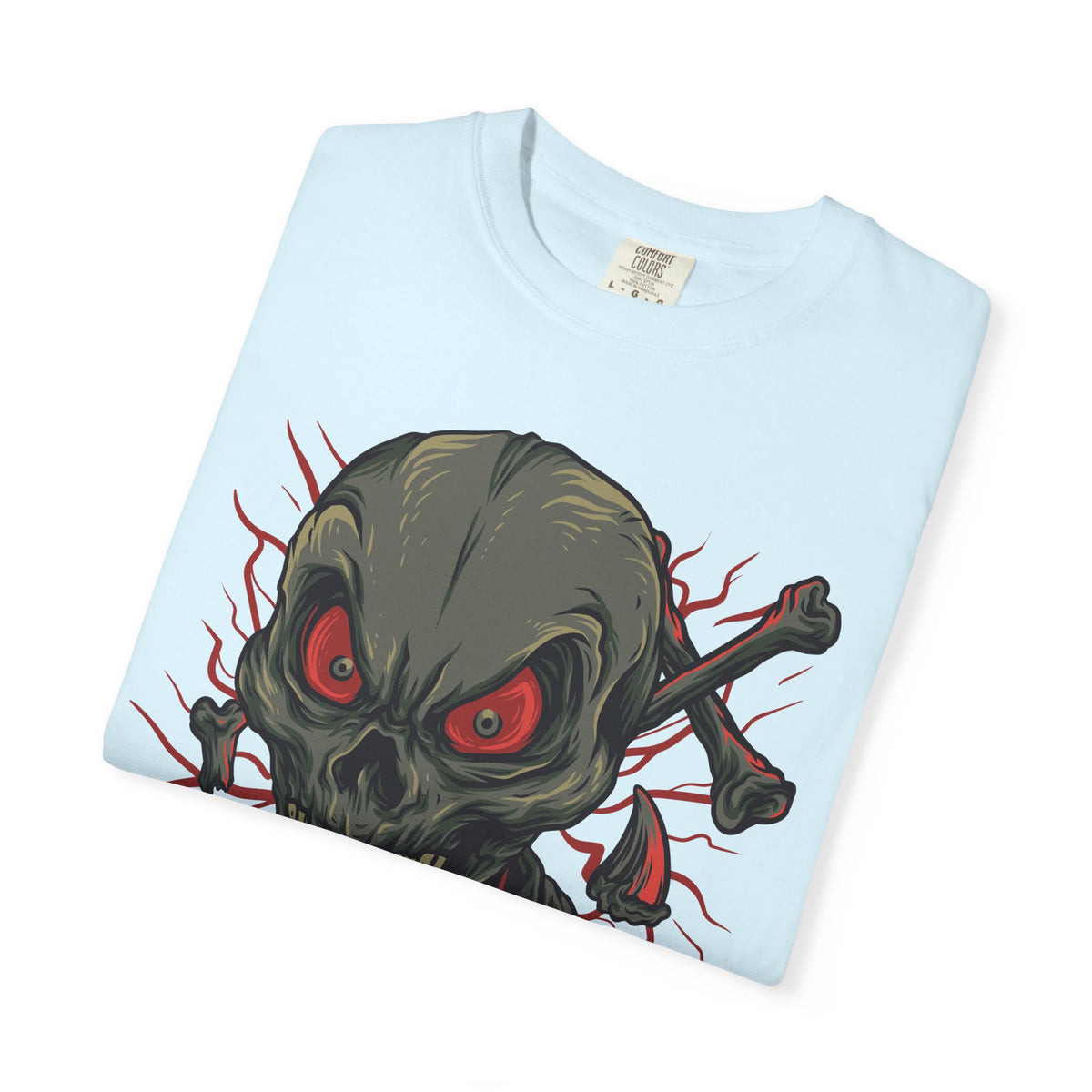 Camiseta unisex de algodón con calavera 