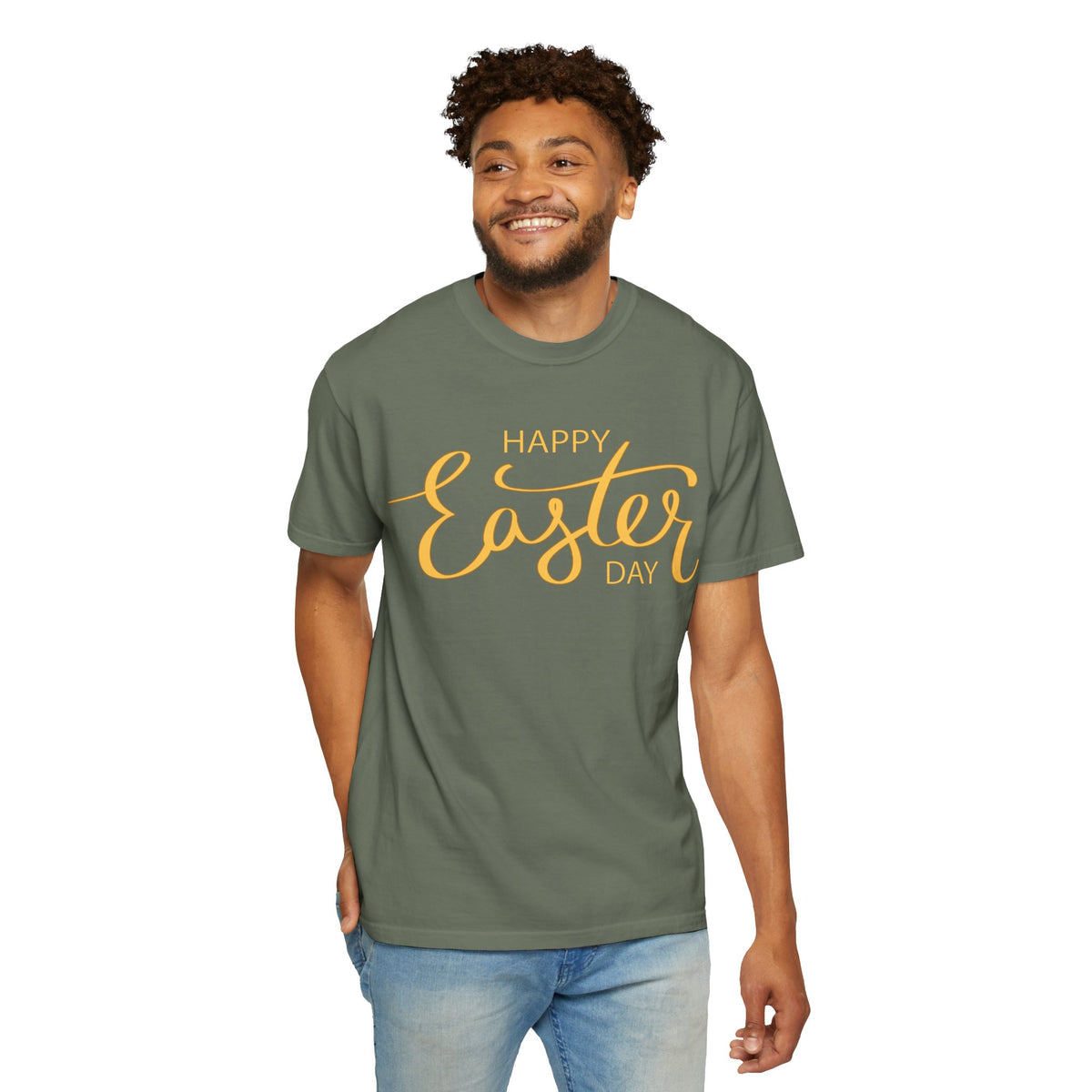Happy Easter Day T-Shirt, Tee Shirt with Easter Signature, T Shirt with Easter Prints, Tee Shirt with Easter Design