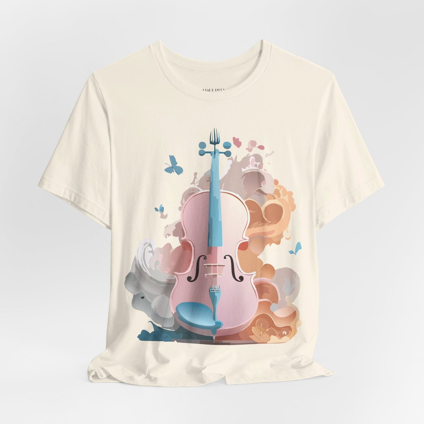 Music Graphic Unisex 100 Cotton Vintage Art with Musical Elements Tee 7